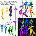 [6-PACK] Glowing Titan 13 Action Figure Set Already Assembled, Dummy 13 3D Printed Action Figures With Weapons Accessories T Lucky Robo 13 Nova 13 Action Figures, Figura de acción 13 (6-Colors)