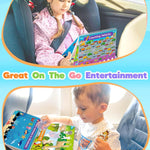 Toddler Busy Book, Montessori Educational Toys for 3 4 5 Year Old Gifts | Learning Toy, Preschool Learning Activities, Tracing Coloring Activity Books for Kids Ages 3-5, Car Airplane Travel Toys