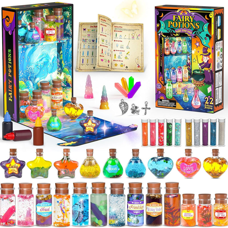 Magic Potion Kit for Girls,22 Potions Magic Mix Set for Kids 6 7 8 9 10 11 12 Years Mystery Potion Making kit Art Craft Kit Gifts Toys for Christmas Halloween Birthday