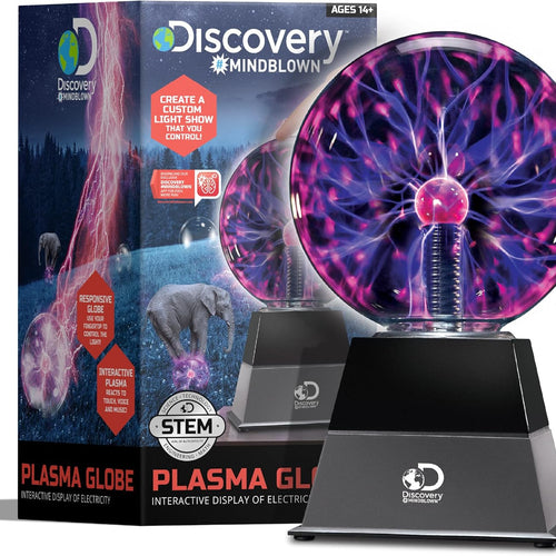 Discovery Plasma Globe Lamp - Interactive Electric Plasma Ball with Touch & Sound Sensitive Lightning