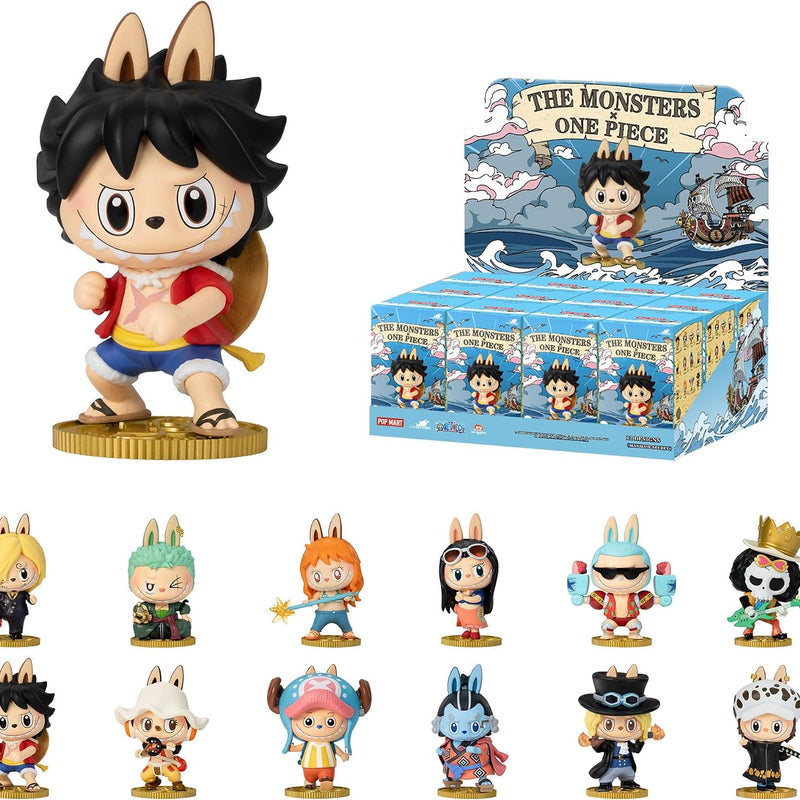 POP MART THE Monsters × One Piece Series Figures Blind Box Figures, Random Design Action Figures Collectible Toys, Holiday Birthday Gifts for Girls and Boys, Father's Day, Anime Fans,Single Box