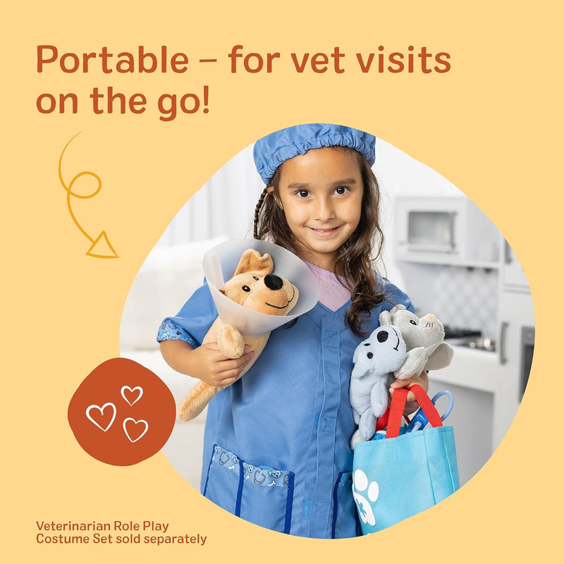 Melissa & Doug Examine and Treat Pet Vet Play Set, 24-Piece Animal Doctor Playset with Dog & Cat Plushies