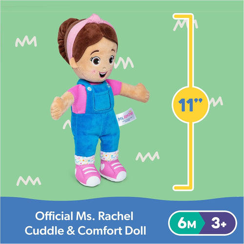 Ms. Rachel Cuddle & Comfort Doll, 11-Inch Soft Plush First Baby Doll | Super-Soft Friend for Hugs & Snuggles, Encourages Pretend Play, Baby Toys for Girls & Boys Ages 6 Months to 3+