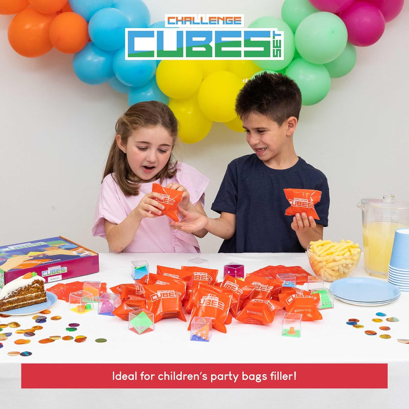 BONNYCO Brain Teaser Puzzles Cubes Kids Party Favors Pack 30. Pinata Goodie Bags Stuffers for Kids 3-5 4-8, Return Gifts for Birthday Party. Mini Puzzle Games, Classroom Prizes, Rewards Stocking