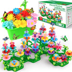 springflower flower garden building kit 148pcs for girls 3-7 years old with storage case