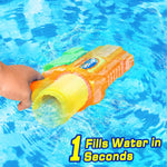 Super Water Gun for Kids Adults: 2 Pack Super Water Gun Soaker 1200cc Squirt Blasters with Impressive Range - Ideal Toys for Boys Girls Summer Outdoor Swimming Pool Water Toys Fun