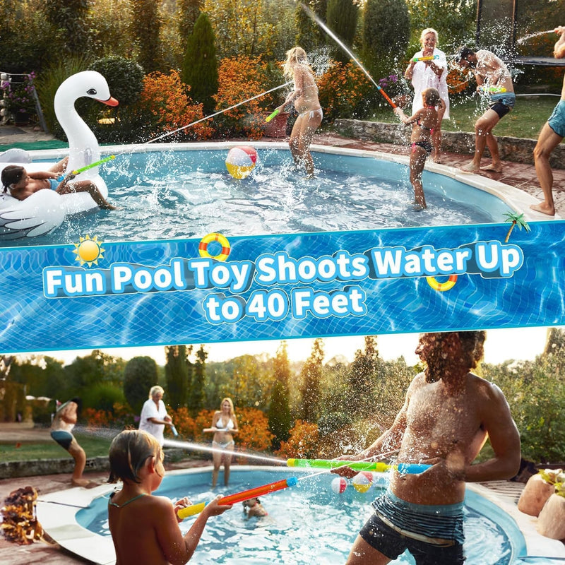 LQYoyz 18 Pack Water Gun, Water Blaster for Kids & Adults | Shoot Up to 40 ft, Bulk Water Squirt Guns, Water Guns for Swimming Pool, Beach Summer Party Games