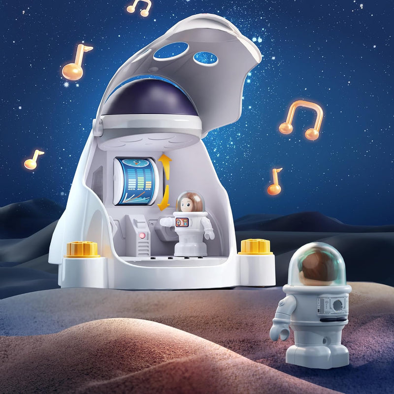 iPlay Rocket Outer Space Toys for Kids STEM Playset with Space Shuttle and Electric Drill