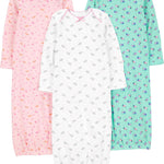 Simple Joys by Carter's Baby Girls' 3-pack Cotton Sleeper Gown
