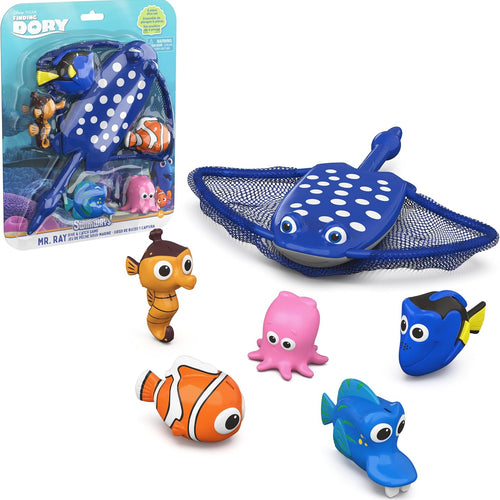 SwimWays Disney’s Finding Dory Mr. Ray’s Dive and Catch Game for Ages 5+ | Weighted Waterproof Figurines Sink and Encourage Active Summer Play; Builds Swimming Confidence With Diving Games and Races