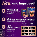 Always Discreet Boutique Incontinence and Postpartum Underwear for Women, Maximum Protection, Small/Medium, Black, 20 Count