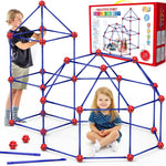 Original fort building kit for kids, STEM construction toys, 140 pieces, creative set for indoor and outdoor activities