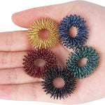 Mr. Pen- Spiky Sensory Rings, 10 Pack, Jewel Tones, Stress Relief Fidget Sensory Toys, Fidget Ring for Anxiety, Massager, Individuals with BFRB, ADHD and Attention Disorder
