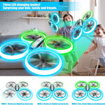 Q9s Drone for Kids with Altitude Hold and Headless Mode, Quadcopter with Blue and Green Light, Propeller Full Protect