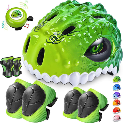 Toddler/Kids Bike Helmet Set with Adjustable Helmet and Protective Gear for Boys and Girls