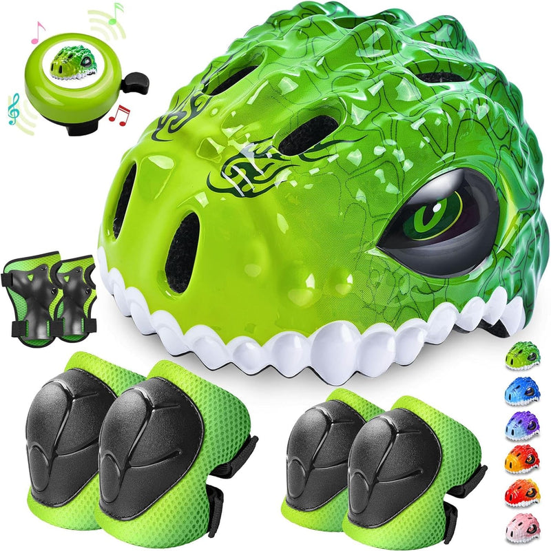 Toddler/Kids Bike Helmet Set with Adjustable Helmet and Protective Gear for Boys and Girls