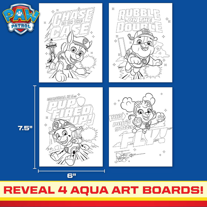 Paw Patrol Aqua Art, Color 4 Reusable Aqua Art Pages with a Water Pen, Reusable No-Mess Toddler Activities, Water Reveal Activity Book, Paw Patrol Toy, Toddler Travel Activities, Kids Travel Toys