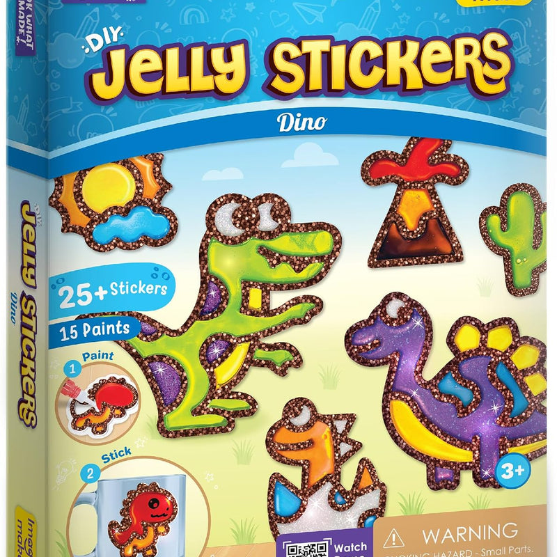 Imagimake DIY Jelly Stickers - Flowers & Butterflies, 10 Stickers, Art Kit | Paint, Peel & Stick Painting Activity for Kids, Birthday Gift for Boys & Girls Ages 3,4,5,6,7 Years Old