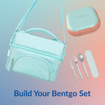 Bentgo Chill Mini Leak-Proof Lunch Box – Built-In Ice Pack Keeps Food Cold, 2.7-Cup Capacity for Snacks or Sandwich, 3 or 4 Compartments, PFAS & BPA-Free, Ideal for Adults & Kids 3+ (Seaside Papaya)