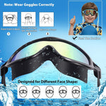 Seago Swim Goggles 2 Pack Anti-Fog Anti-UV Wide View Swimming Goggles for Kids 3-14