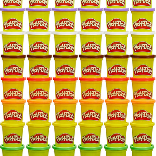 Play-Doh bulk pack of 48 cans, 6 sets of 8 colors, 3oz modeling compound for back to school, classroom, and preschool toys