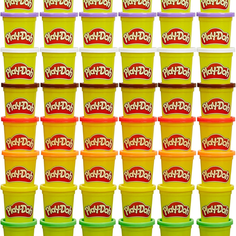 Play-Doh bulk pack of 48 cans, 6 sets of 8 colors, 3oz modeling compound for back to school, classroom, and preschool toys