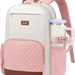 Laptop Backpack for Women Bookbag: 15.6 inch Work School Backpacks with Pouch Pocket for Large Capacity Cup & USB Charger College Book Bag Travel Business Nurse Teacher Bookbags Anti-theft Back Pack