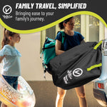 Super Extra Large Stroller Bag for Airplane with Padded Backpack Shoulder Straps, Double Stroller Cover for Air Travel, Jogger & Carrier - Fits All, Gate Check Bag, Waterproof Travel Cover.