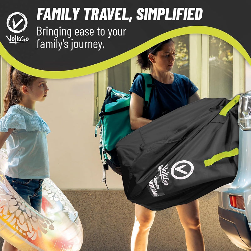 Super Extra Large Stroller Bag for Airplane with Padded Backpack Shoulder Straps, Double Stroller Cover for Air Travel, Jogger & Carrier - Fits All, Gate Check Bag, Waterproof Travel Cover.