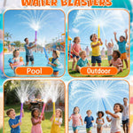 Water Gun Wide Spray Spray Squirt Gun Toy for Kids Adults 6 Pack | Sparkle Burst Squirter Gun Bulk for Kids Ages 4-12, Water Shooters for Pool, Swimming Beach Backyard Outdoor Party Favors