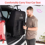 J.L. Childress Padded Backpack Car Seat Travel Bag - Deluxe, Black