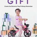 Krido Toddler Tricycle for 2-5 Year Olds - Pink Bike for 24 Month to 4 Year Old Girls and Boys