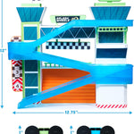 Tub Works® Splash Wheels™ Bathtime Raceway Car Ramp Toddler Bath Toy | Race Car Track with 2 Water-Activated Light-Up Racers | Light Up Bath Toys Flash & Change Colors | Engaging Bathtub Toys for Kids