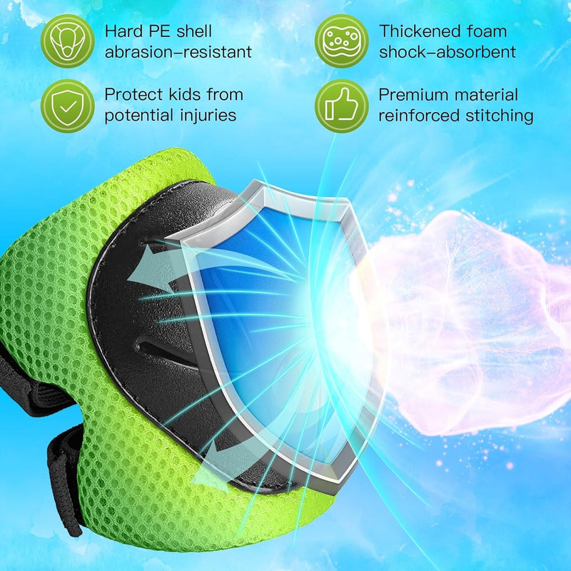 Toddler/Kids Bike Helmet Set with Adjustable Helmet and Protective Gear for Boys and Girls