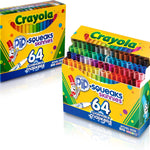Crayola Pip-Squeaks Skinnies Washable Markers (64ct), Mini Markers for Kids, Coloring Markers, Craft Supplies, Kids Holiday Gift, 3+