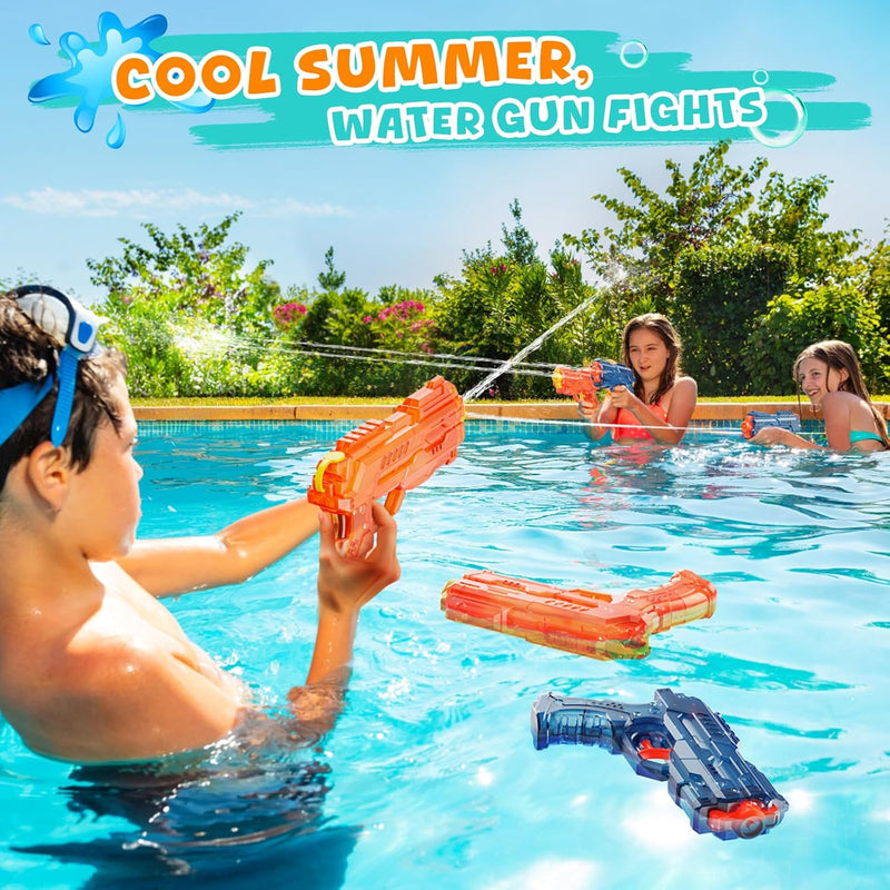 LQYoyz 2 Pack Water Guns for Kids Adults, Small Squirt Guns | Water Blaster for Boys & Girls, Water Toy for Swimming Pool, Beach & Backyard, Water Gun For Summer Games & Yard Parties