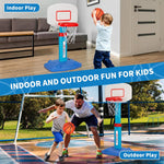 Adjustable Toddler Basketball Hoop Indoor for Kids Age 1-3 with 3 Balls and Mini Basketball Hoop