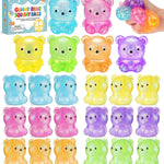 12 Pack Stress Balls for Adults, Cute Octopus Fun Squish Ball, Fidget Toys Bulk Squishy Squeeze Ball Set and Birthday Party Favors Toys for Kids