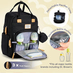 RUVALINO Baby Diaper Bag Backpack with Changing Pad, Baby Shower Gifts | Baby Essentials, Waterproof Travel Baby Bags for Mom Dad Girl Boy, Insulated Bottle Holders, Pacifier Case, Large Capacity
