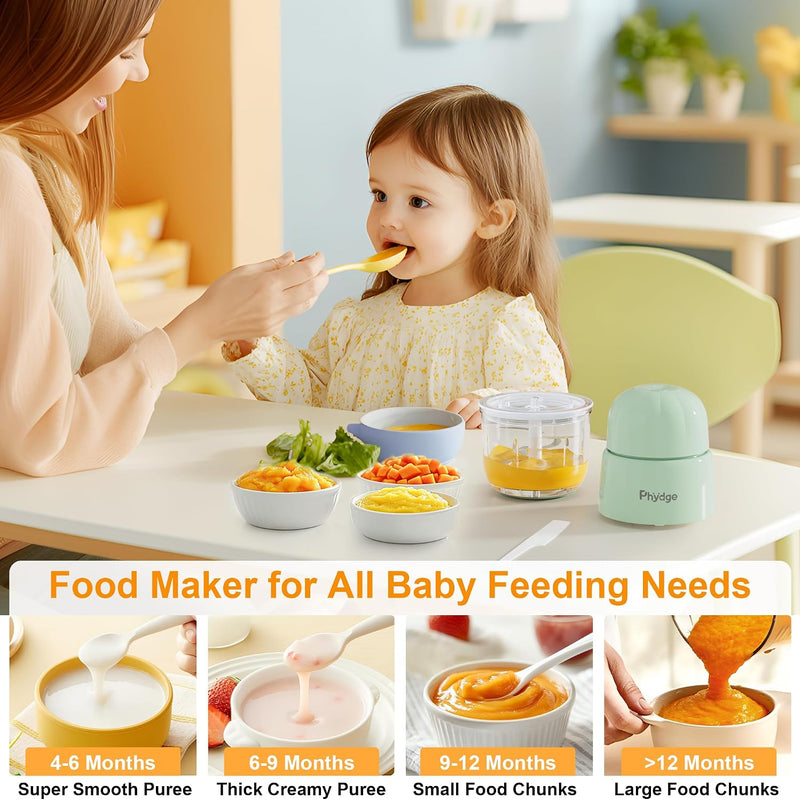 Baby Food Maker for Baby Puree Foods Fruit Vegetable Meat | 10oz Baby Food Blender,10-Second Quick Soft Food Prep for Baby,Food Processor for Fruit,Vegetable,Meat,Easy to Clean