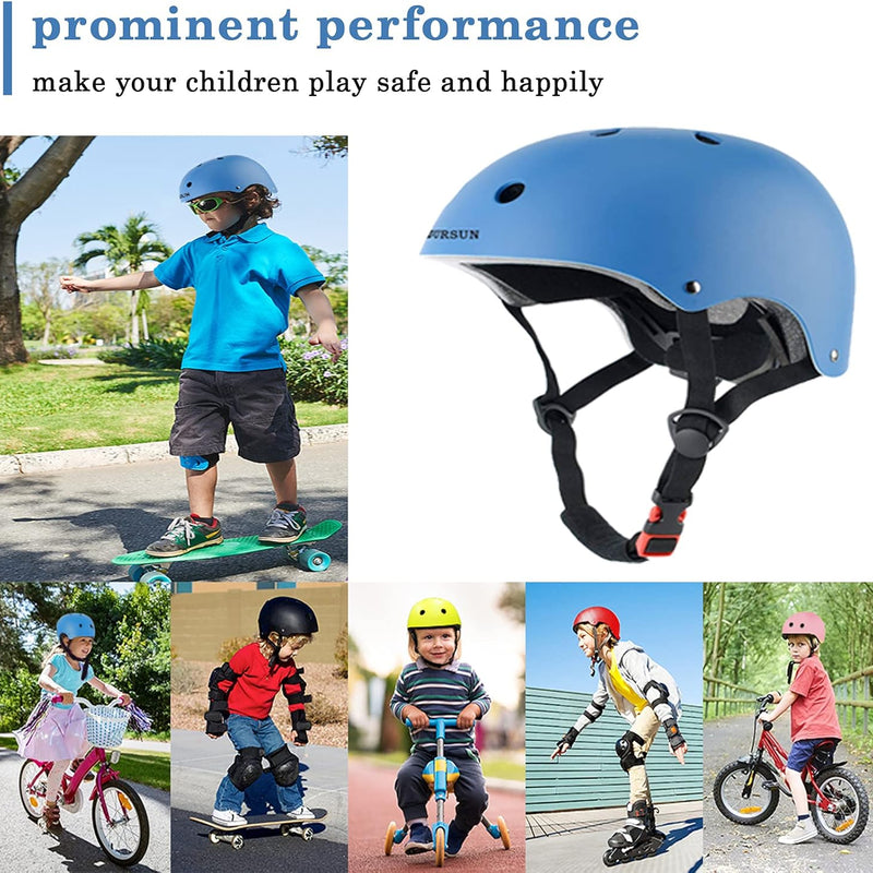 Bursun Kids Bike Helmet, Adjustable Toddler Helmet for Ages 2-14, Multi-Sport Helmet for Kids Boys Girls, Skateboard, Roller Skating, Bicycle Scooter