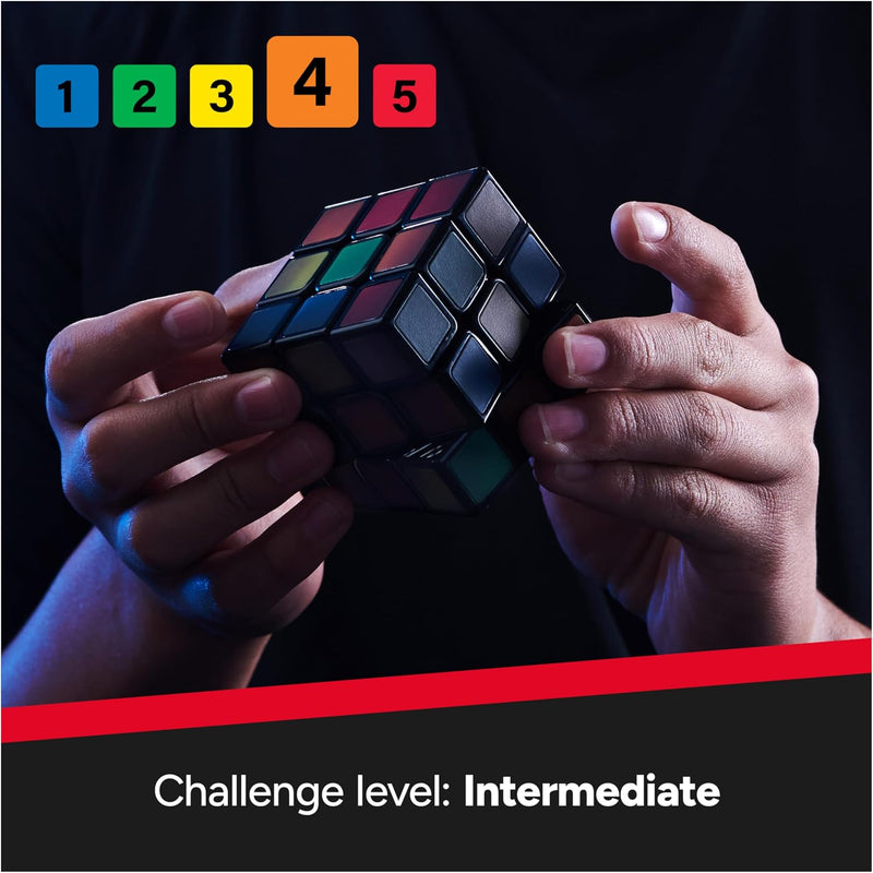 Rubik’s Cube, Phantom, 3x3 Cube Advanced Color-Changing Problem-Solving Brain Teaser, Classic Color-Matching Puzzle, Fidget Toy, Sensory Puzzle, for Adults, Teens, Kids Ages 8 & Up