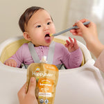Happy Baby Organics Nutty Blends Stage 2, Bananas & Peanut Butter Organic Baby Food, Pack of 12 (3 oz each)