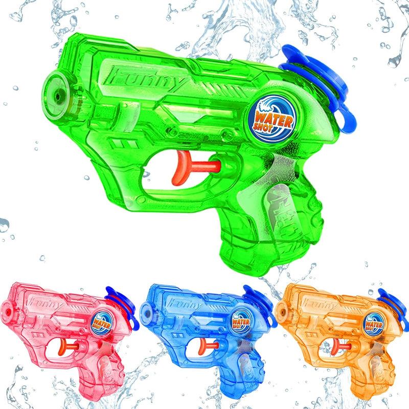 Mini Water Gun for Kids Toddler, 2 Pack Squirt Blasters Water Guns Toys | Small Soaker Pistol Super Squirts with Trigger for Boys Girls Summer Swimming Bath Pool Beach Outdoor Party Games Gift Toys