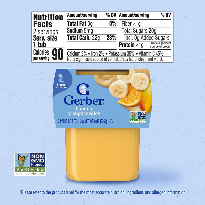 Gerber Stage 2 Super Blend Baby Food Variety Pack, 4 Oz, 32 Pack | Stage 2 super blend baby food variety pack; 32 x 4 oz tubs