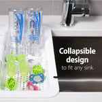 Dr. Brown's Sink Caddy for Baby Bottles and Parts with Two Brush Holders, Over the Sink Kitchen Storage, Drying Rack, and Organizer, BPA-Free