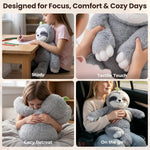 Mewaii 4 Lbs Weighted Stuffed Animals with Heating Pad- Heavy Belly & Limbs, 20" Sloth Heated Plush for a Realistic Hug, Super Soft Fluffy Plush Toy for Kids
