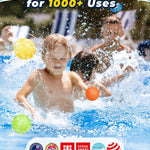 12PCS Reusable Water Balloons - Quick Fill Water Balls Toys For Toddler Age 4-8 - Refillable Self-Sealing Water Splash Bomb For Summer Party Pool Outdoor Beach Toys for kids Age 8-12