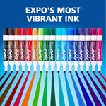 EXPO Dry Erase Markers, Low Odor Ink, Blue, Chisel Tip, 12 Count - Whiteboard, Calendar, Organization, Essential Supplies for Office, School, Classroom, Teachers