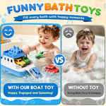 Ferry Bath Toy with Mini Cars, Floating Toy Boat & Slide-Out Ramp Water Play Set for Bath, Pool & Beach, Ages 3+